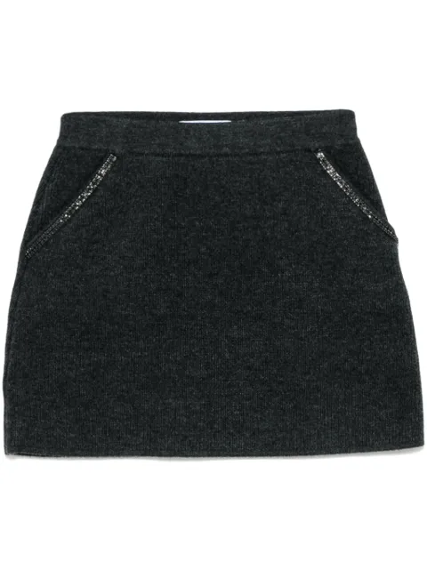 Self-Portrait knitted mini skirt