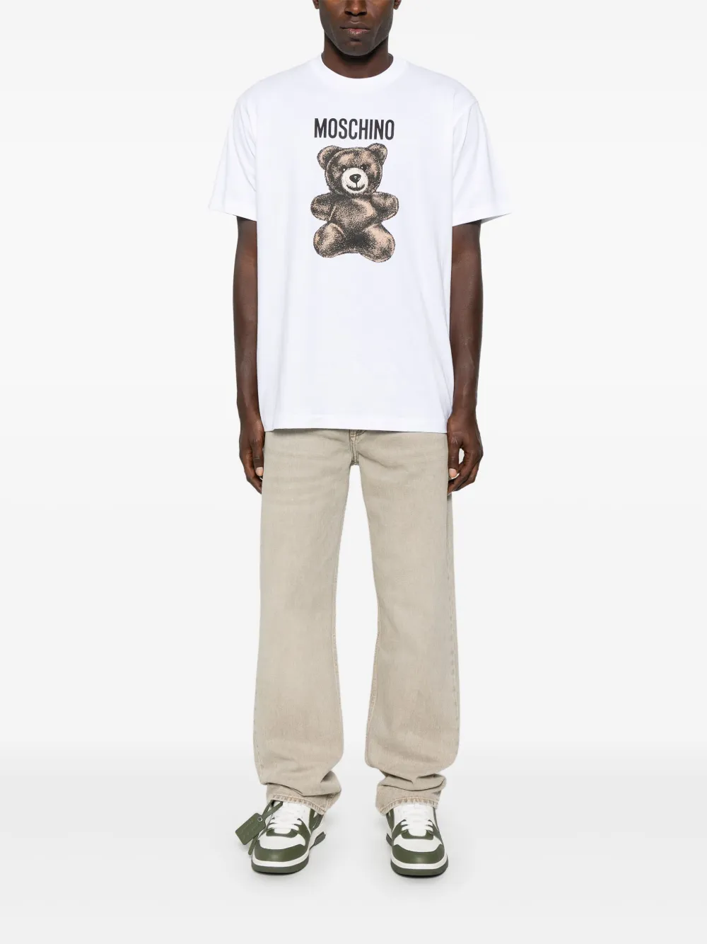 Moschino T-shirt met teddybeerprint - Wit