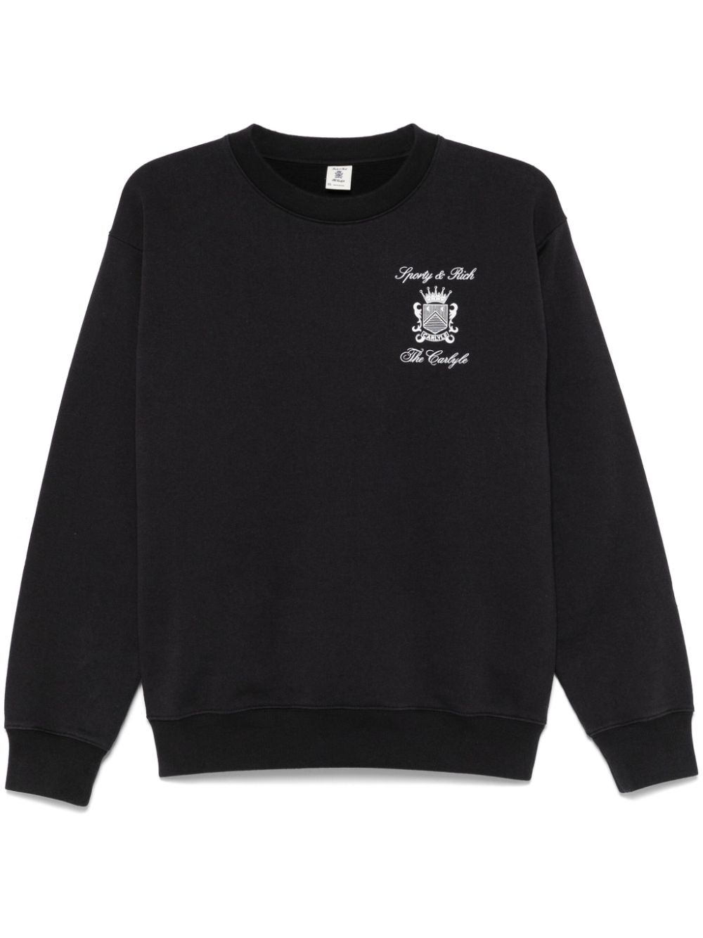 Sporty & Rich The Carlyle Crest sweater Zwart