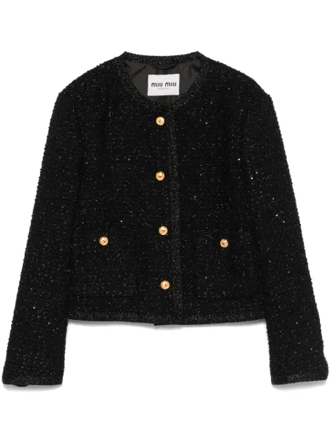 Miu Miu lamé bouclé jacket