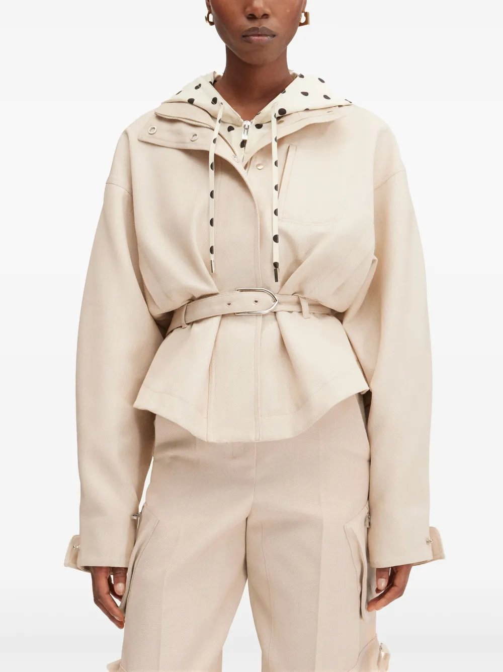 Jacquemus Jas met riem Beige