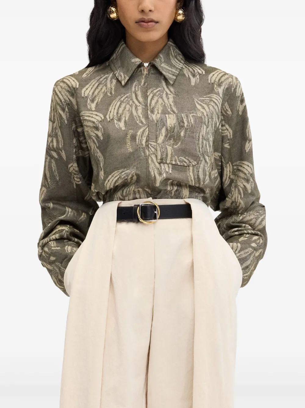 Jacquemus Blouse met grafische print Groen