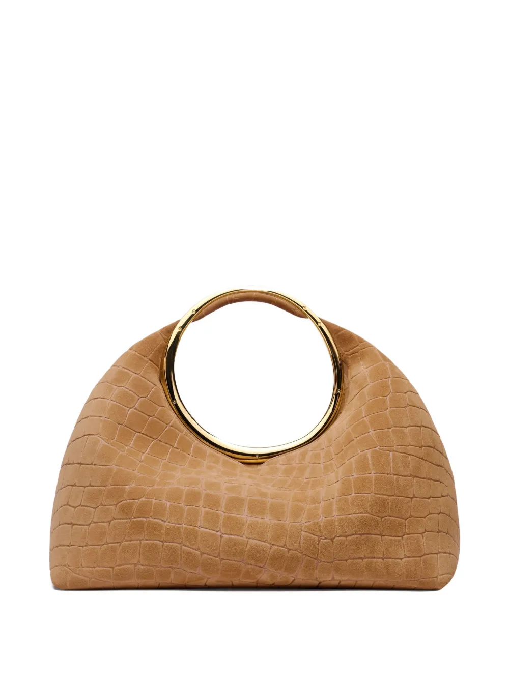 Jacquemus The Calinou shopper met krokodillen-reliëf en handvat Bruin