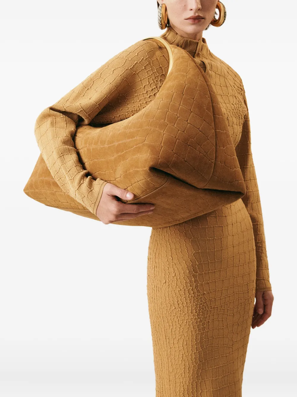 Jacquemus The Calinou crocodile-effect ring-handle tote bag | Image 2