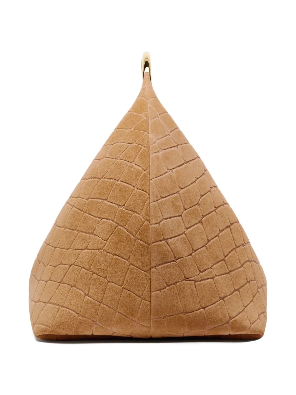 Jacquemus The Calinou shopper met krokodillen-reliëf en handvat Bruin