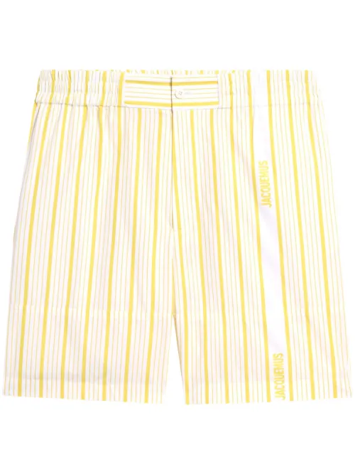 Jacquemus short à rayures - Jaune - Jacquemus - Modalova