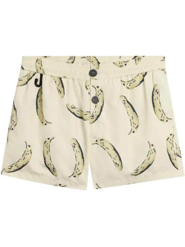 Jacquemus banana-print Shorts | Neutrals | FARFETCH