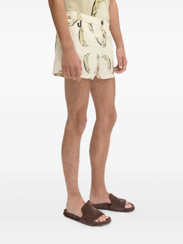 JACQUEMUS ハナナフリントショツ 251PA1401748 1IE Jacquemus banana-print Shorts | Neutrals | FARFETCH