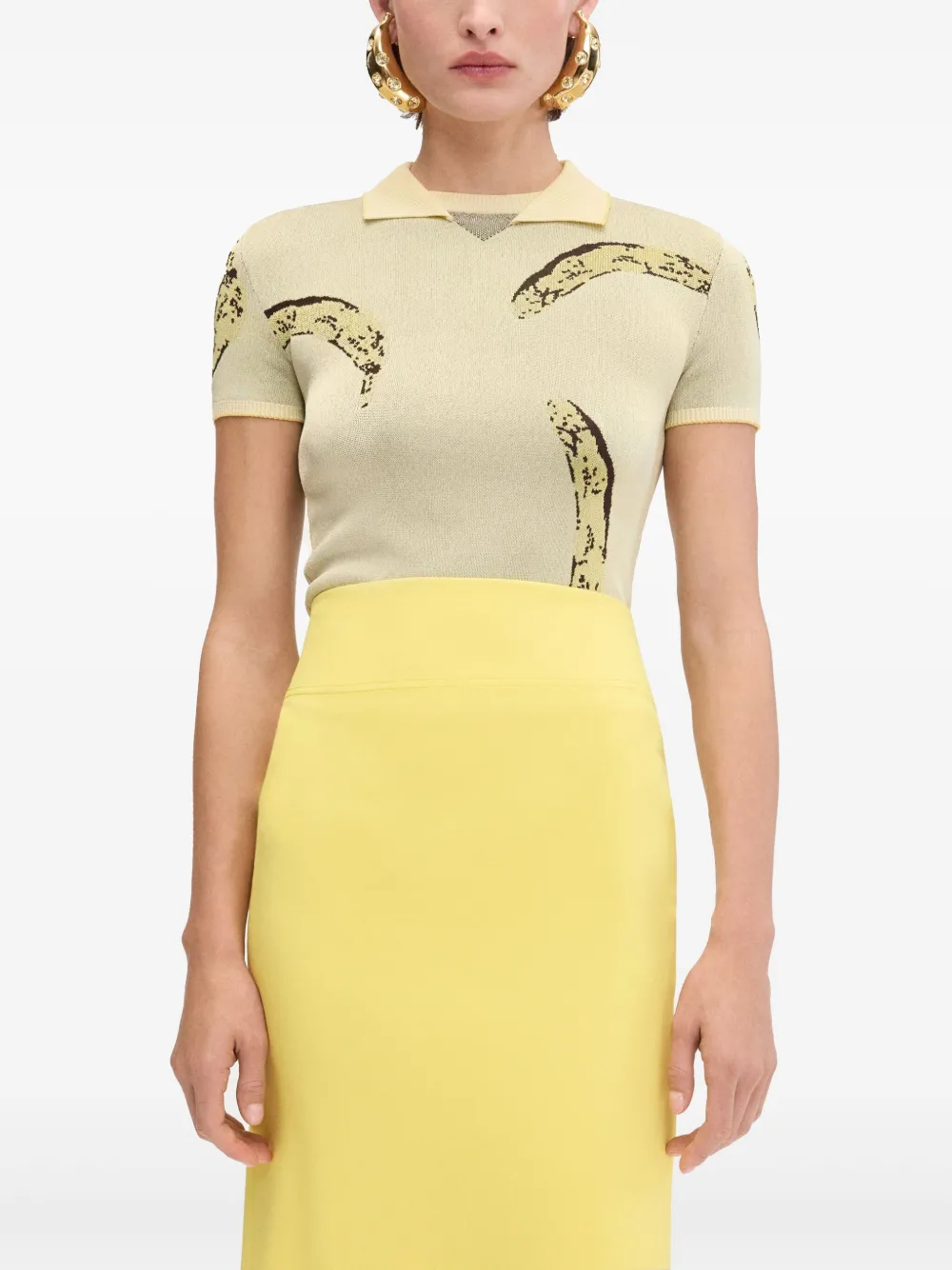 Jacquemus Gebreid T-shirt Geel