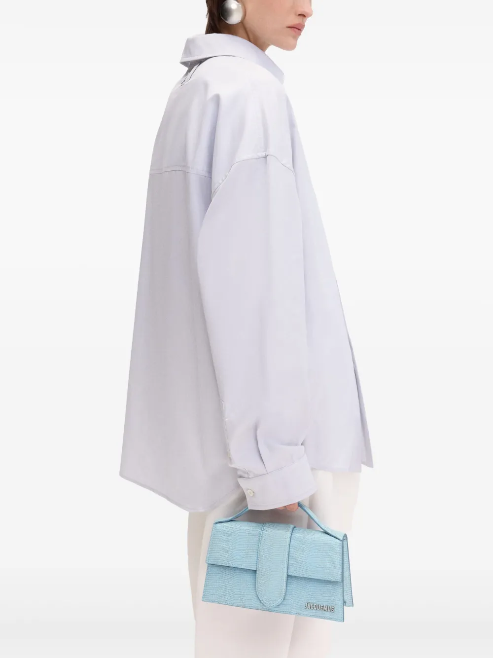 Jacquemus Le Grand Bambino suède shopper - Blauw