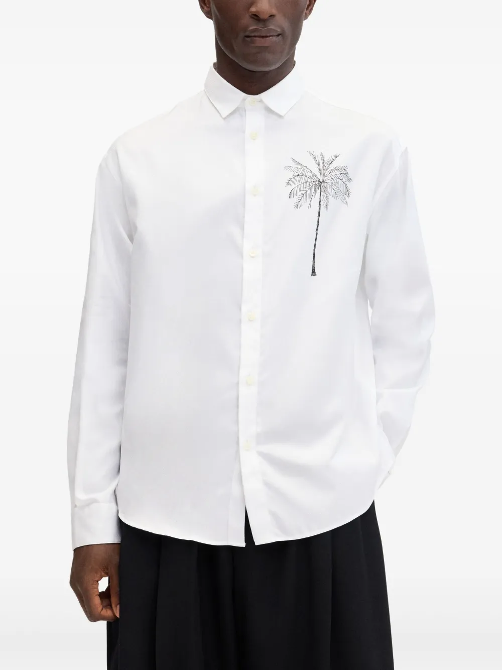 Jacquemus Aloe Palm Tree overhemd Wit