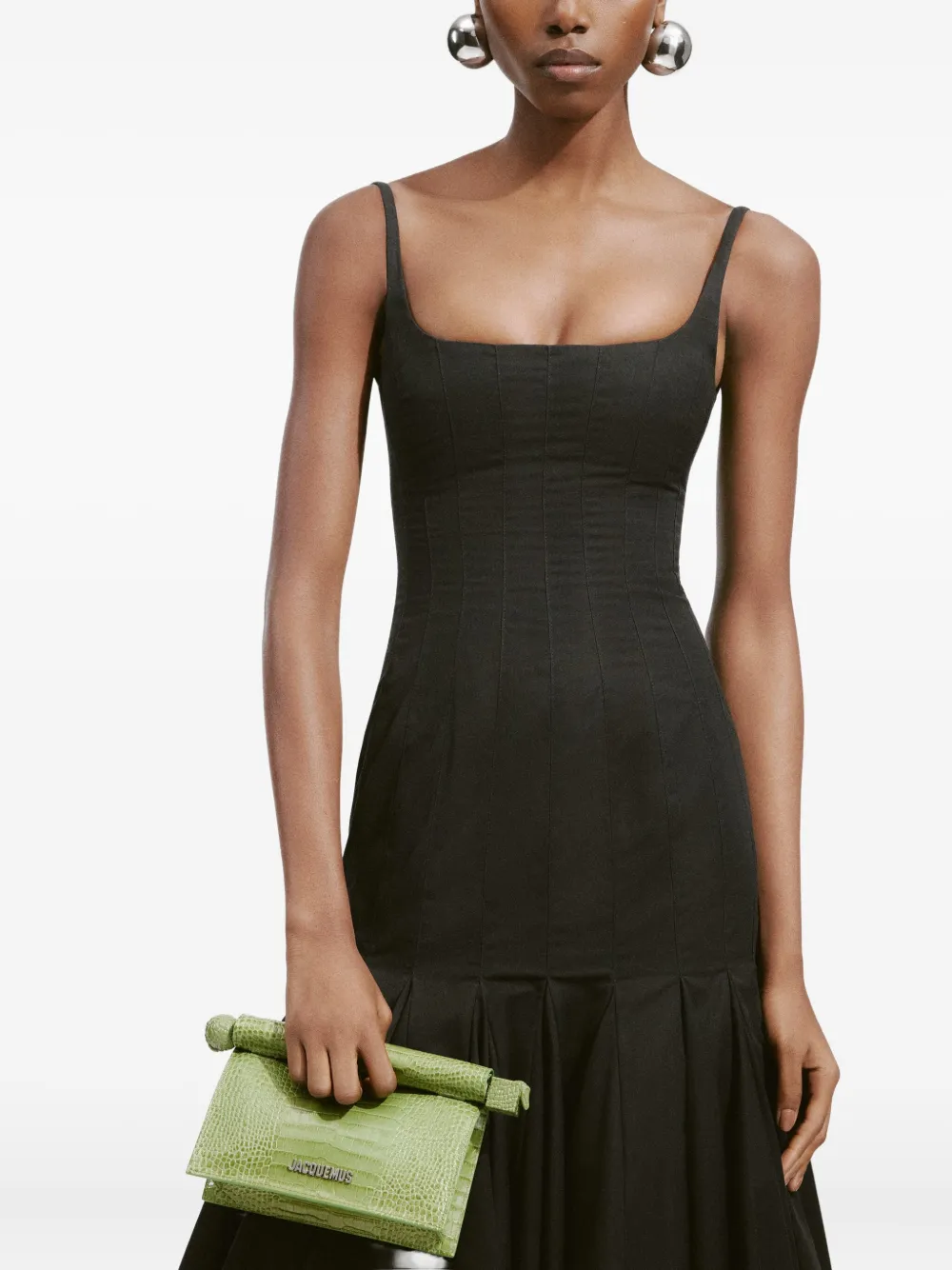 Jacquemus The Small Ronde Carré clutch Groen