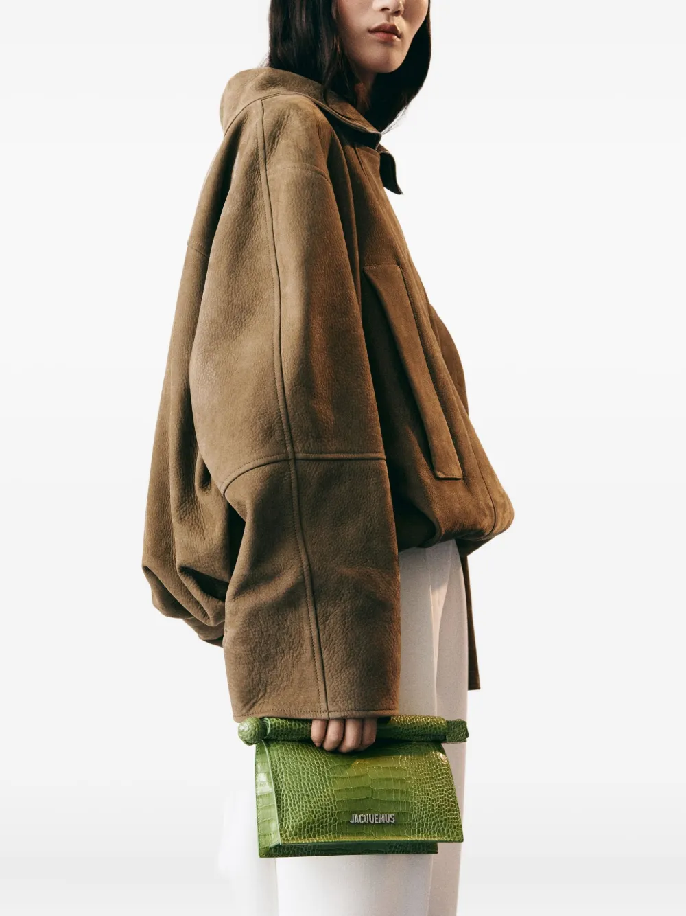 Jacquemus The Small Ronde Carré clutch Groen