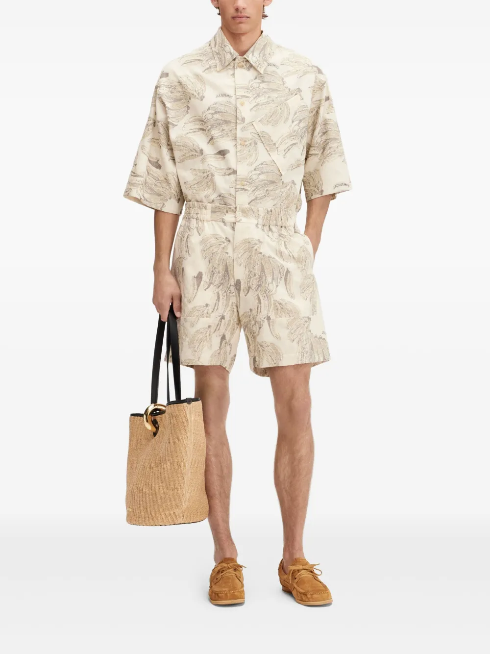 Jacquemus Shorts met jacquard - Beige