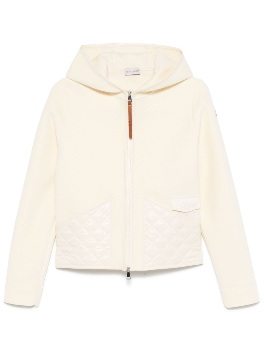 Moncler fleeced hoodie - White