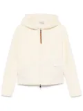 Moncler fleeced hoodie - White