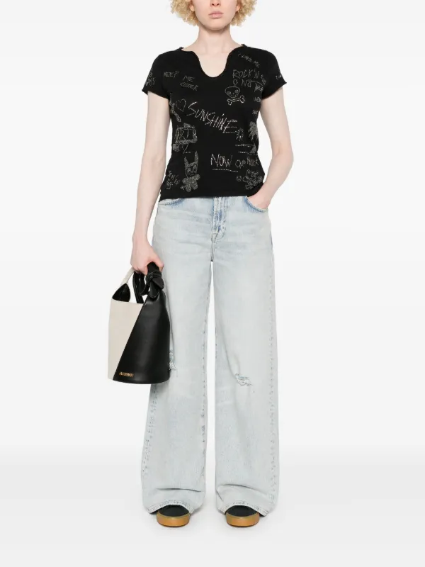【関税 送料無料】Zadig&Voltaire ビジュートリム Tシャツ Zadig&Voltaire ビジュートリム Tシャツ | ブルー | FARFETCH JP