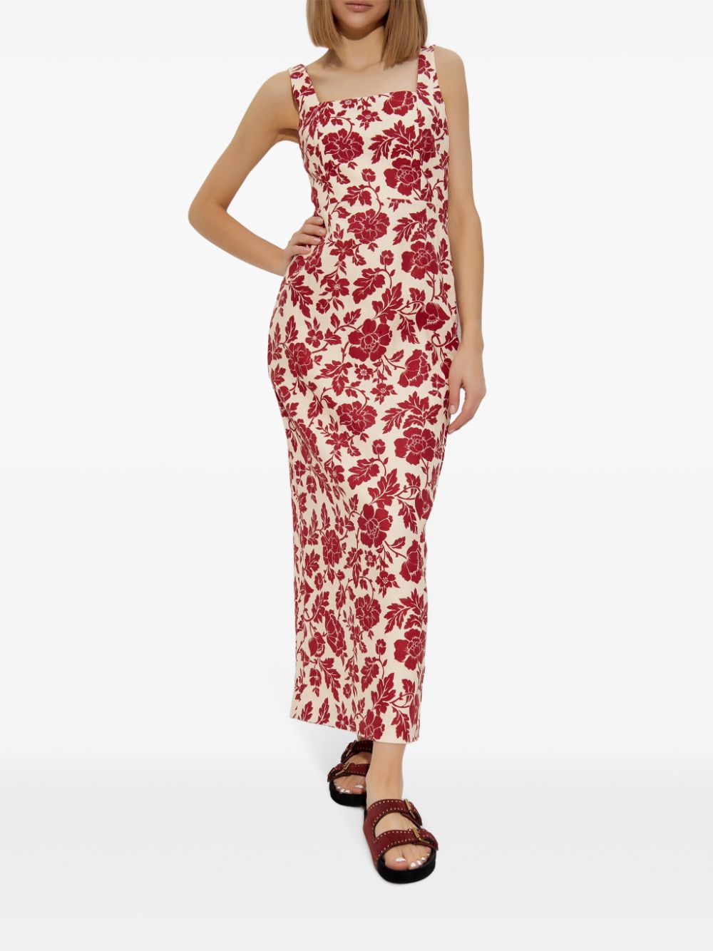 Posse Maxi-jurk met bloemenprint - Rood