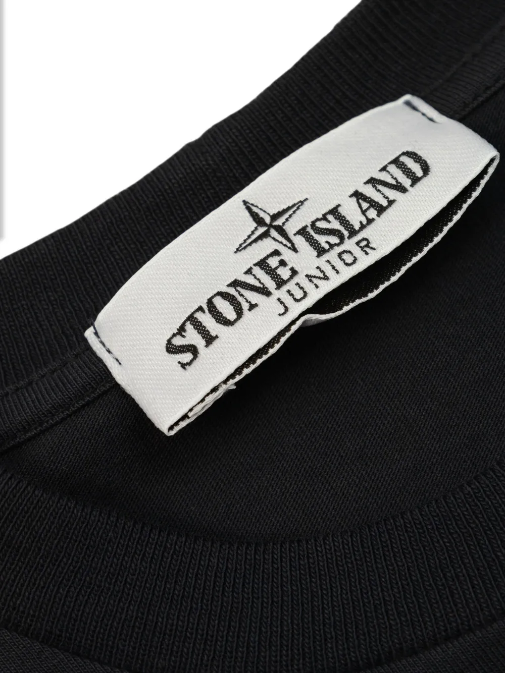 Stone Island Junior T-shirt met logoprint Zwart