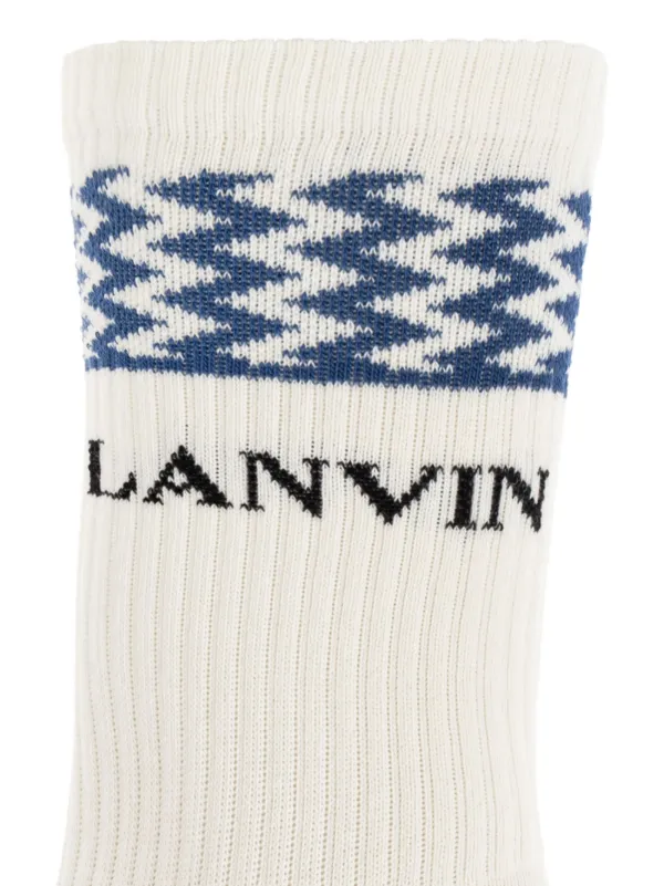 LANVIN | COTTON SOCKS WHITE & MULTI ソックス Lanvin Curb Socks | White | FARFETCH