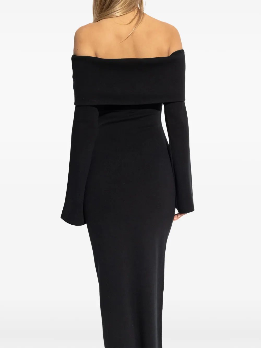 By Malene Birger Off-shoulder maxi-jurk Zwart