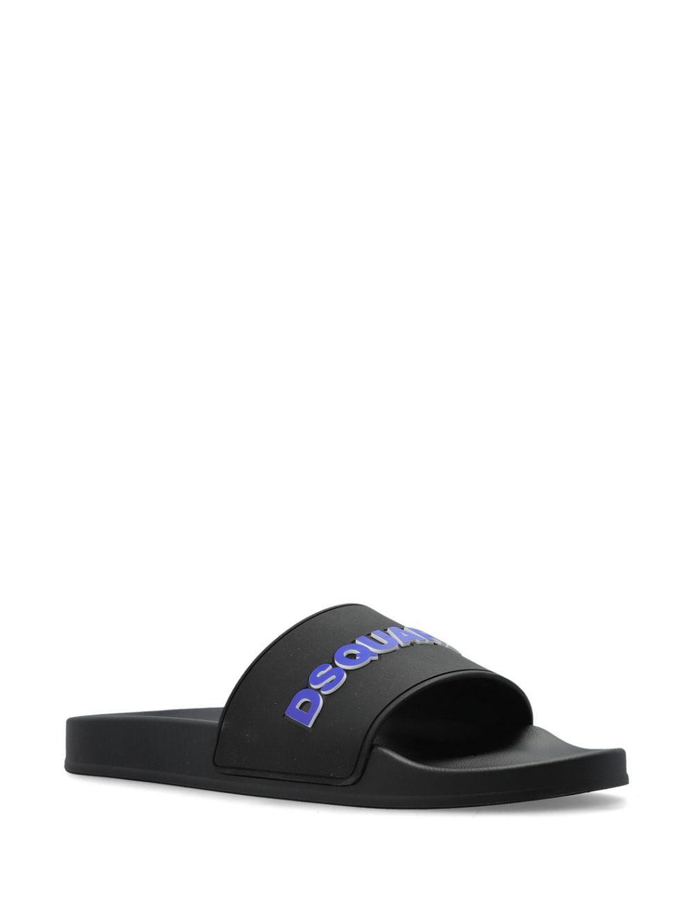 DSQUARED2 Badslippers met logo - Zwart