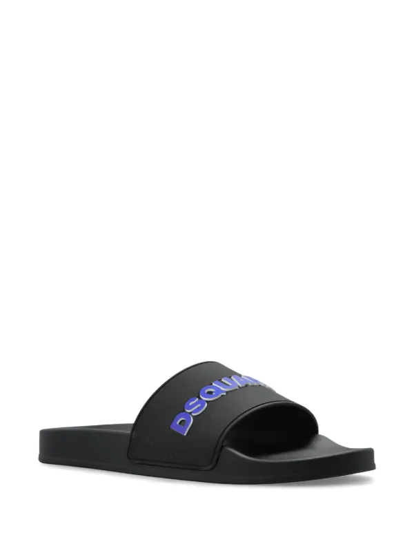 DSQUARED2 Logo Pool Slides | Black | FARFETCH ZA