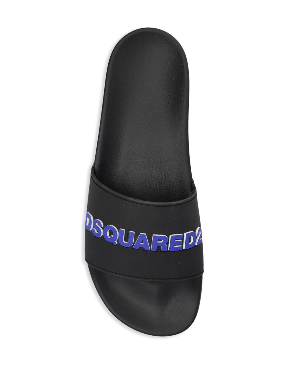 DSQUARED2 Badslippers met logo Zwart