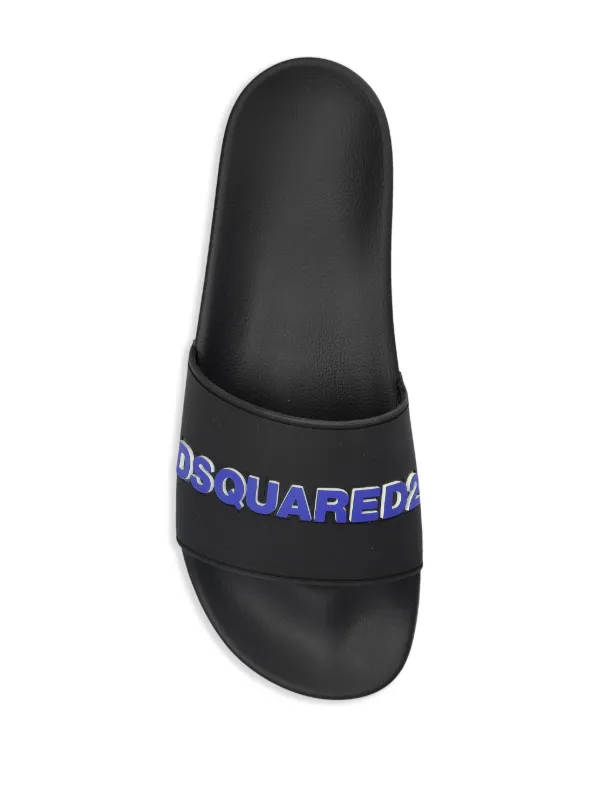 ロゴ プールスライド/DSQUARED2 DSQUARED2 Logo Pool Slides | Black | FARFETCH ZA