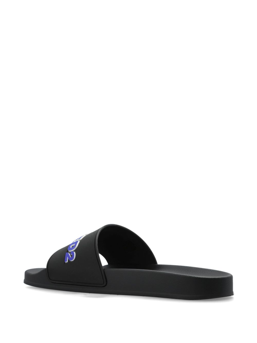 DSQUARED2 Badslippers met logo Zwart