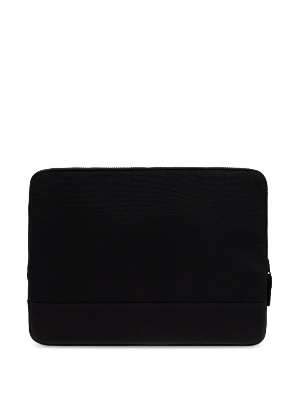 Stone Island Pochette d ordinateur a Broderies Noir FARFETCH DZ