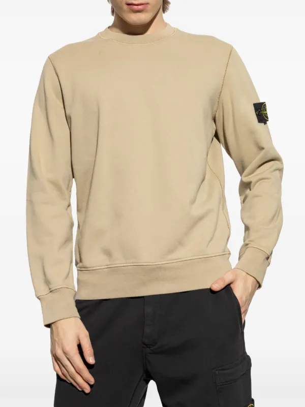 Stone Island logo-patch Sweater | Neutrals | FARFETCH