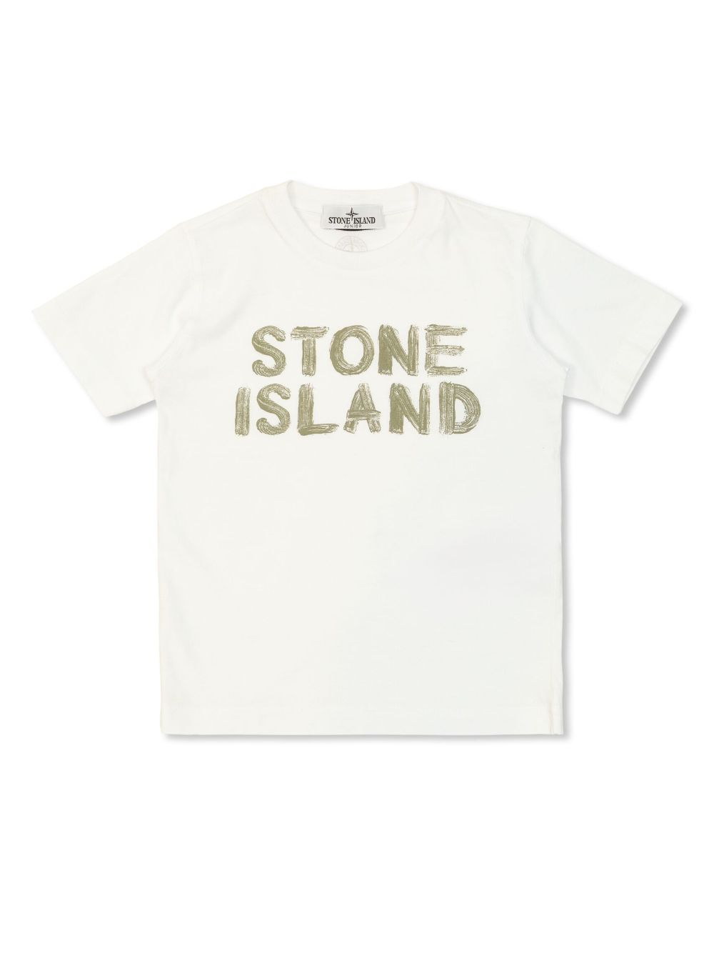 Stone Island Junior T-shirt met logoprint Wit