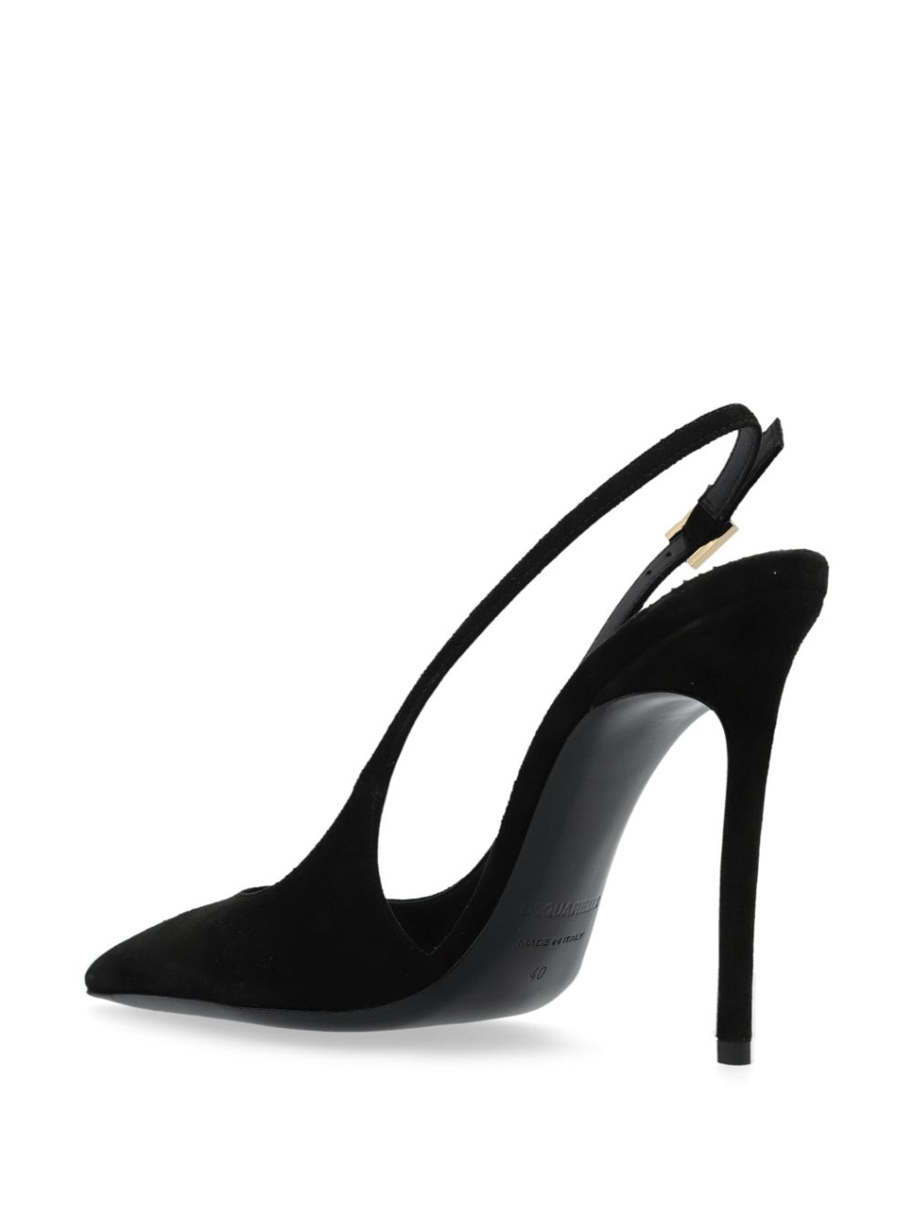 DSQUARED2 125 mm suède slingback pumps Zwart