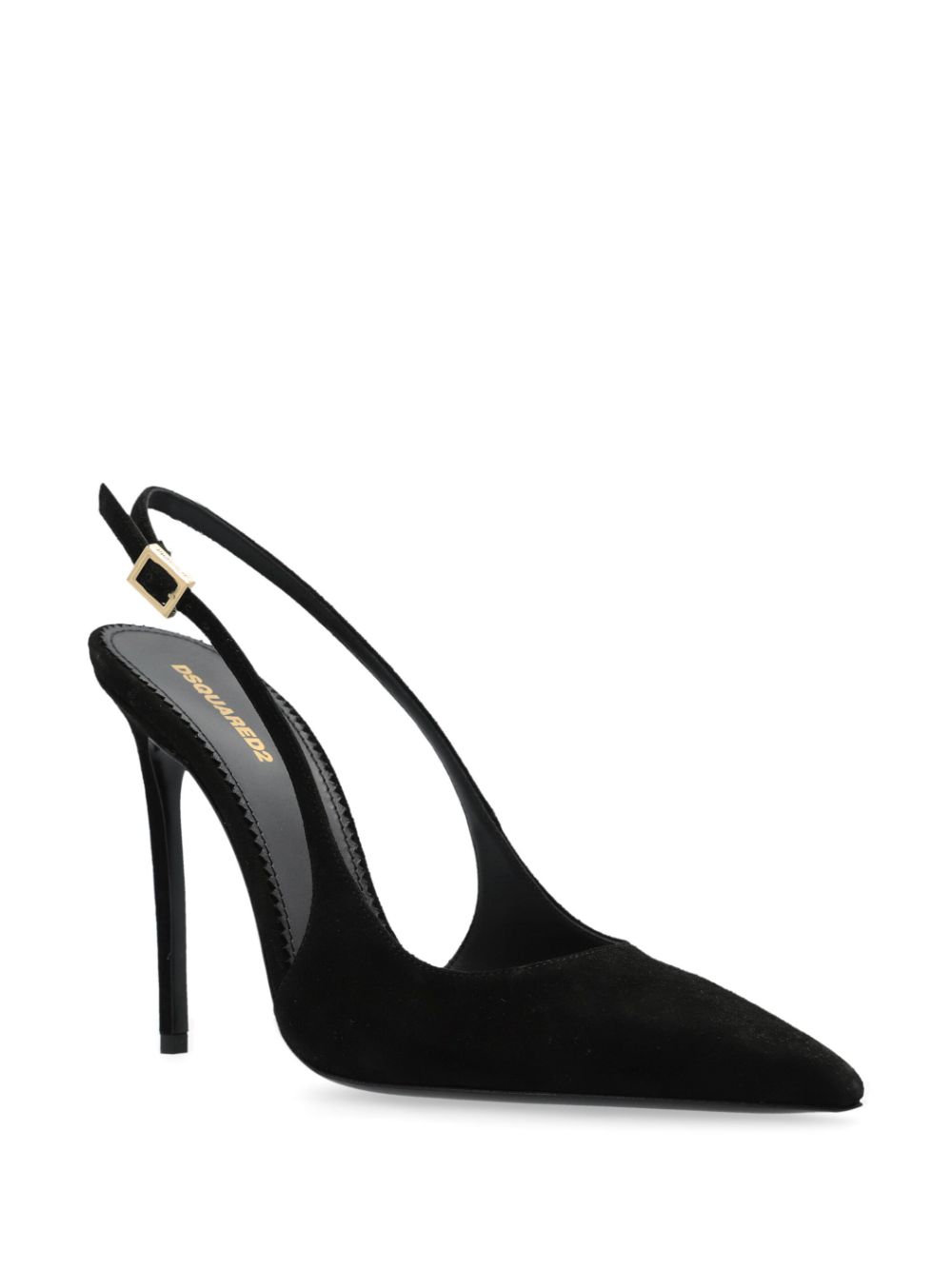 DSQUARED2 125 mm suède slingback pumps - Zwart