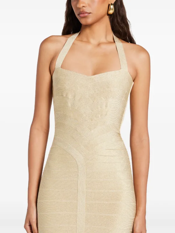 Hervé Léger Robe The Metallic Iris Tons Neutres FARFETCH TN