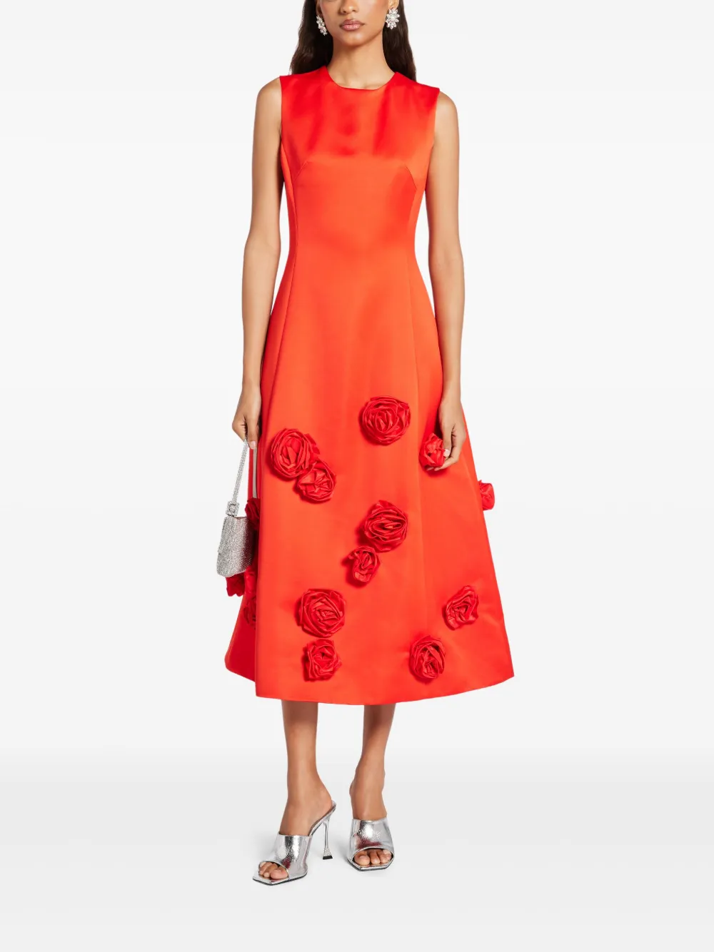 Leo Lin Cleo sleeveless midi dress - Rood