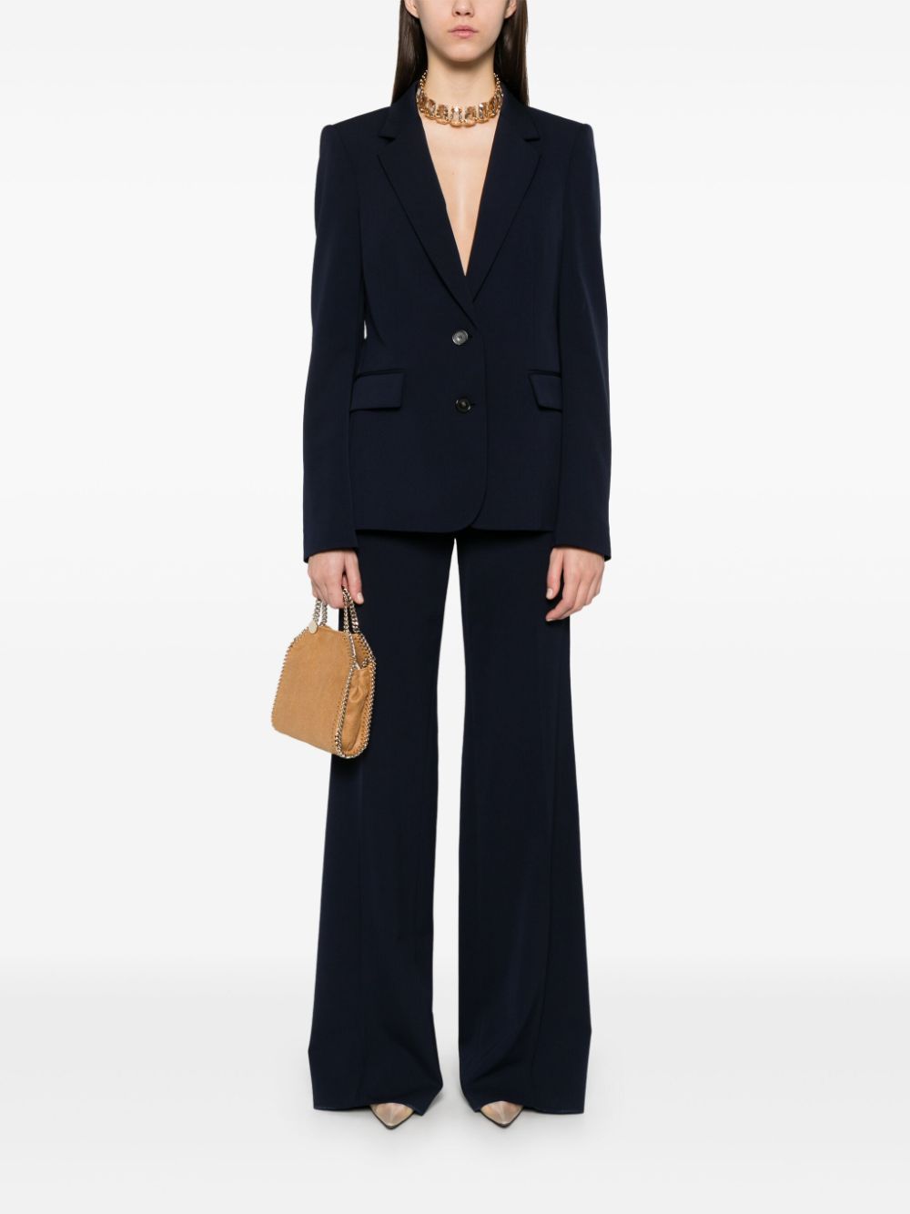 Stella McCartney Blazer met enkele rij knopen - Blauw