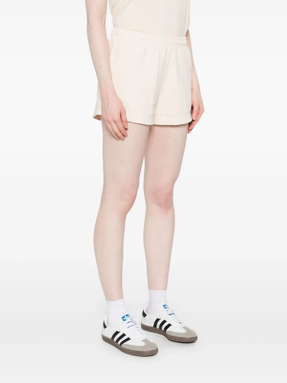 Sporty & Rich The Carlyle Script Disco shorts Beige