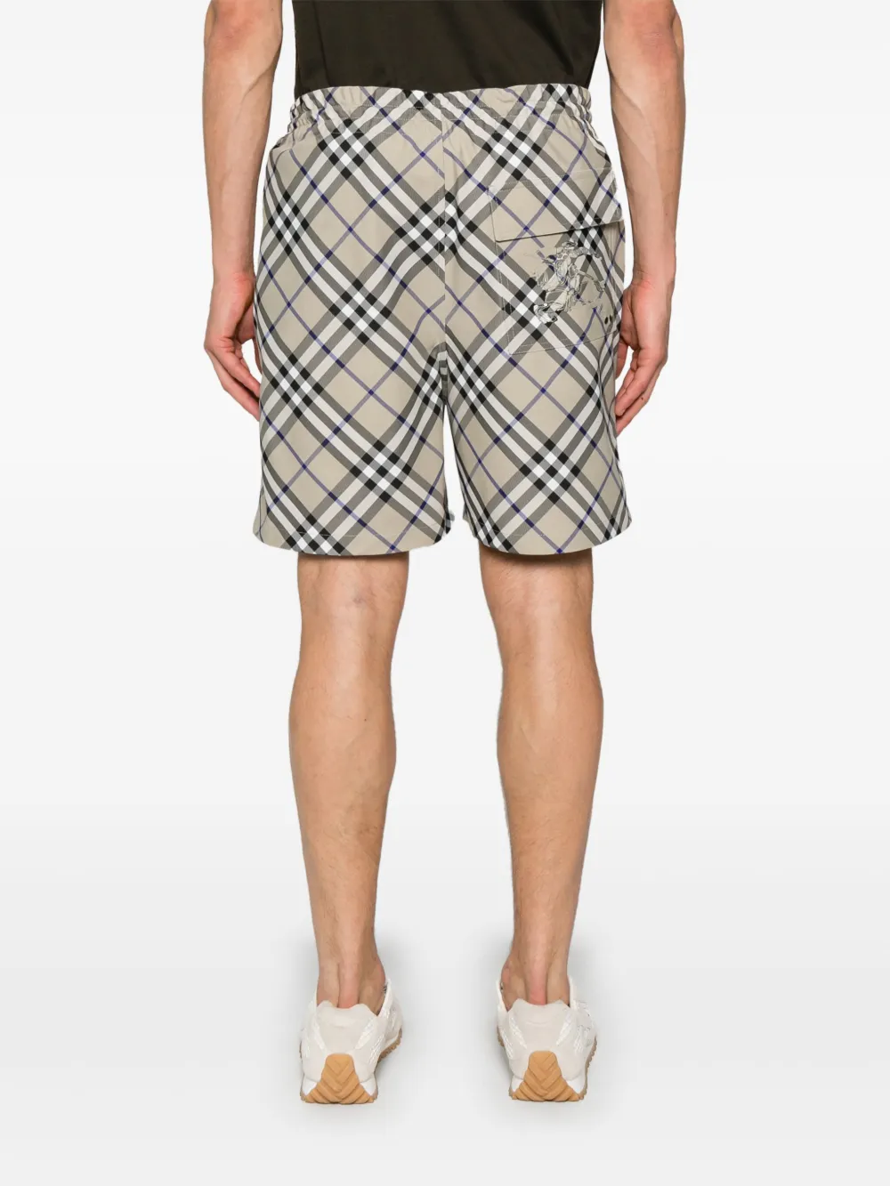 Burberry Geruite shorts Beige