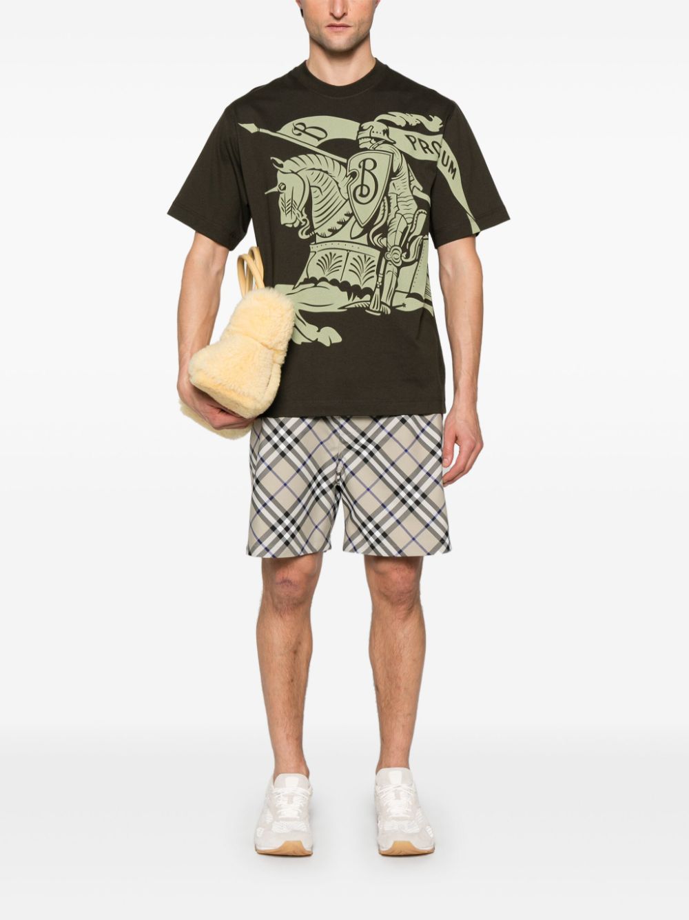 Burberry Geruite shorts - Beige