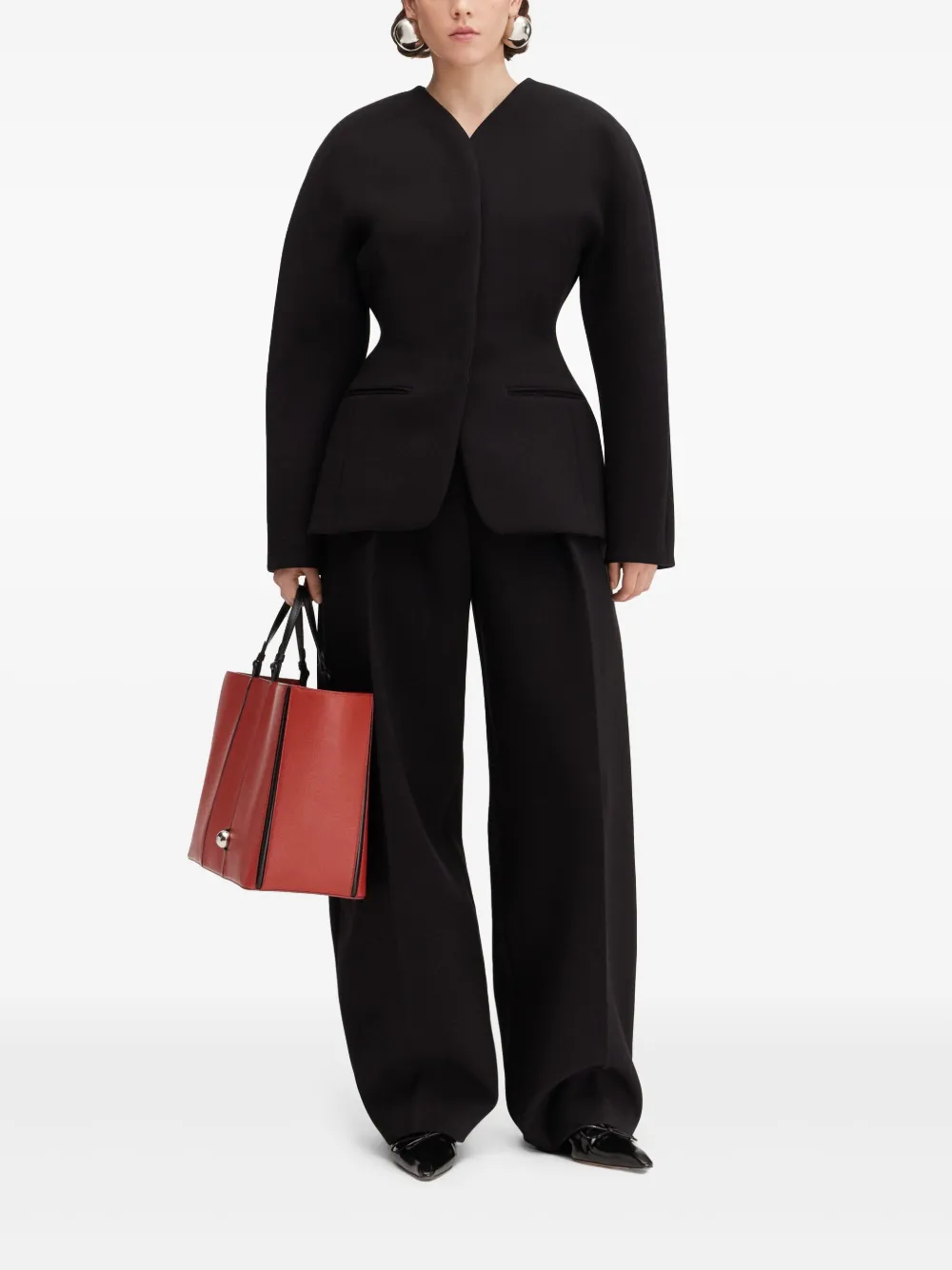 Jacquemus Black Les Sculptures 'la Veste Ovalo' Blazer In 黑色