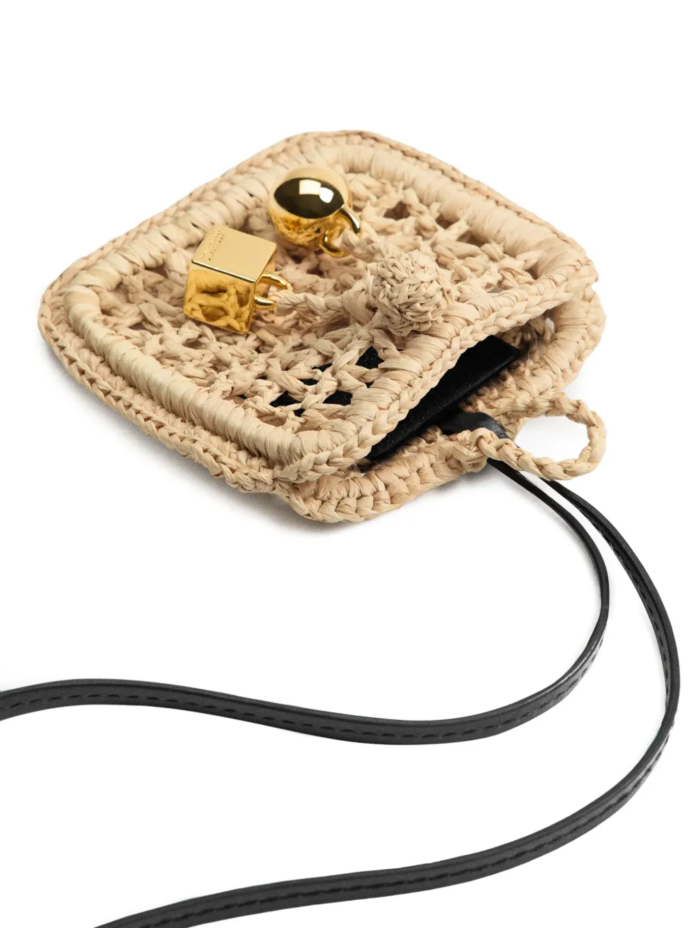 Jacquemus Gehaakte portemonnee Beige