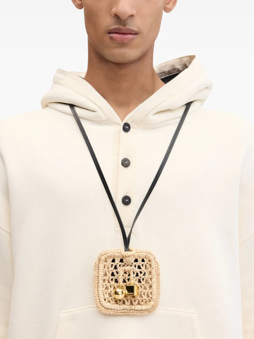 Jacquemus Gehaakte portemonnee Beige