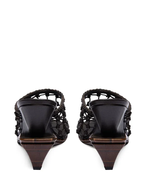 Jacquemus 100mm Les Doubles Tresses Mules | Brown | FARFETCH