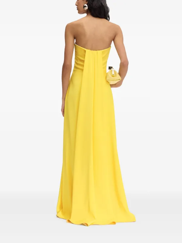 Jacquemus Strapless Gown | Yellow | FARFETCH