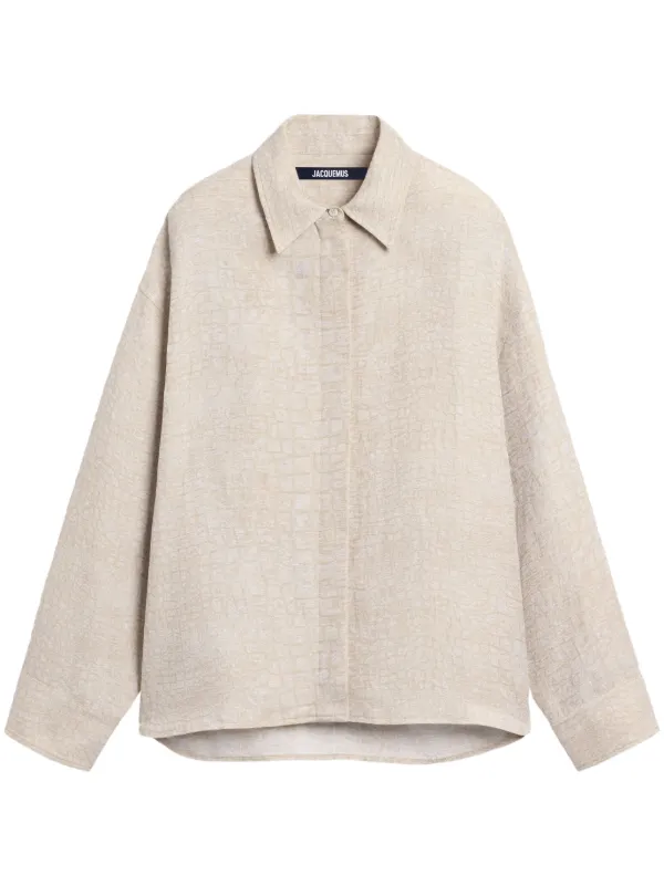 Jacquemus The Pasadena Shirt in Neutrals