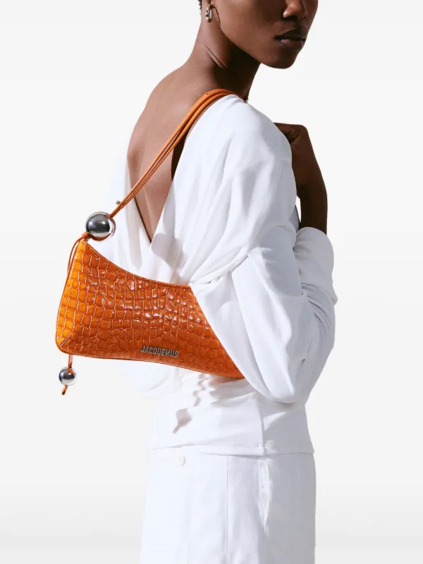 Jacquemus The Bisou Perle Shoulder Bag | Orange | FARFETCH