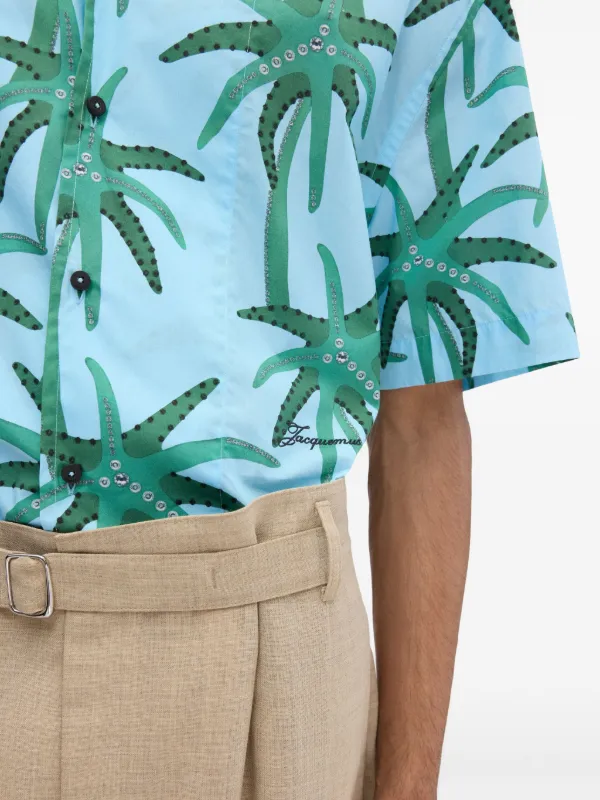 Jacquemus floral-print Shirt | Blue | FARFETCH