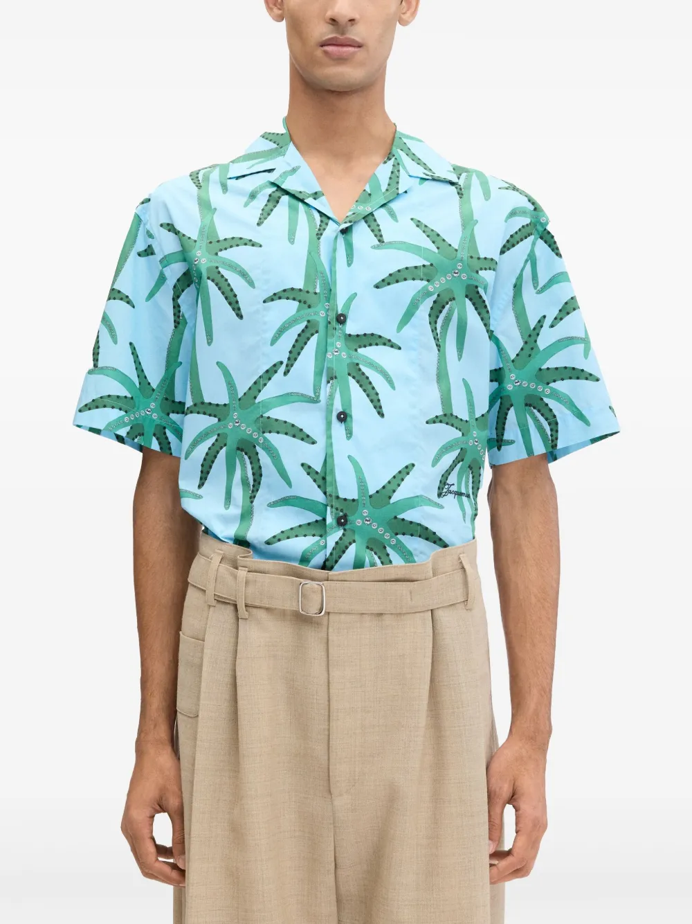 Jacquemus Overhemd met bloemenprint Blauw